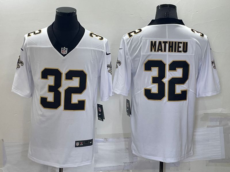 Men New Orleans Saints 32 Mathieu Nike White Vapor Untouchable Limited Player NFL Jerseys